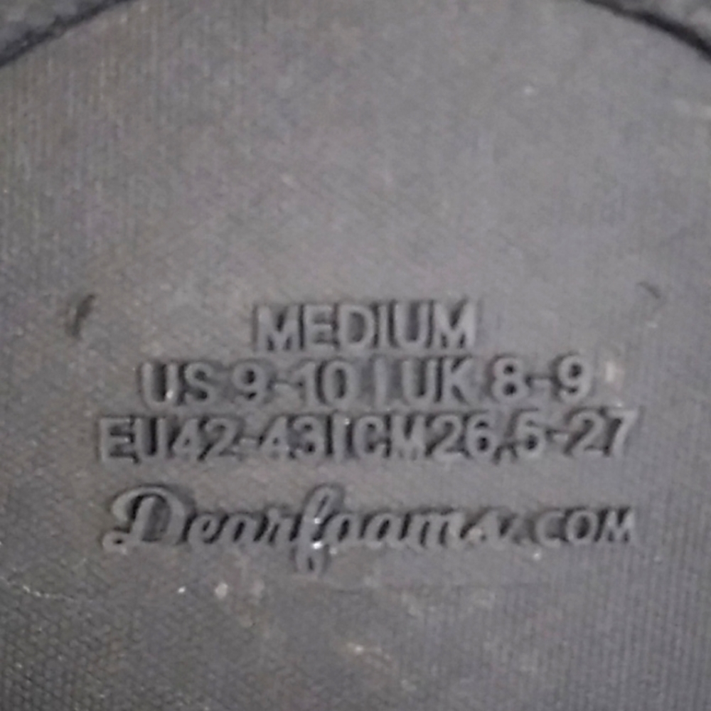 Dearfoams Men's Gray Hard Bottom Wool Blend Memory Foam Slippers. Size 8-9 - Picture 8 of 8